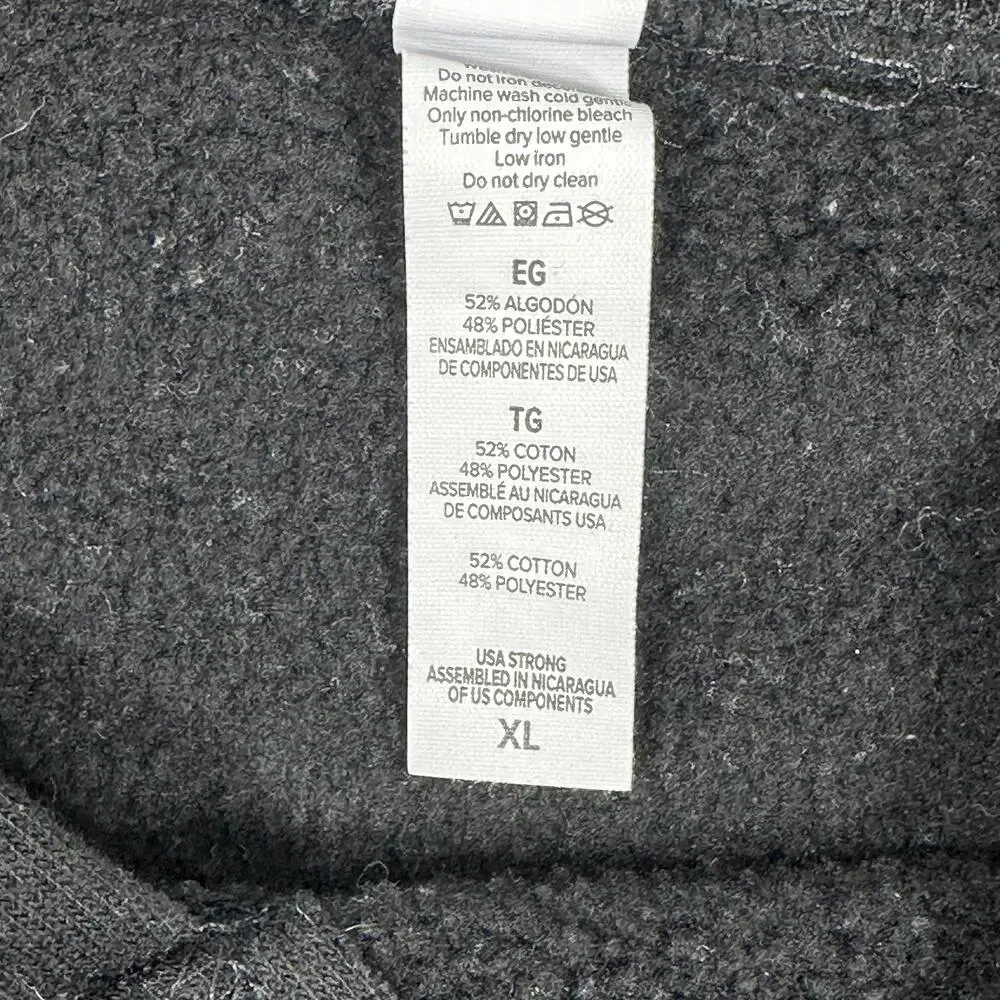 Bella + Canvas Hoodie Womens XL Black Cropped Cigar Warning Graphic Logo Fleece
